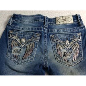 Miss Me Jeans Women's Jeans Size 25 Angel Wings Boot Cut Embellished